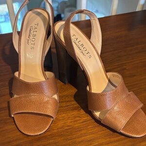 Talbots Lyra Tan Leather Women's Heels Size 7B